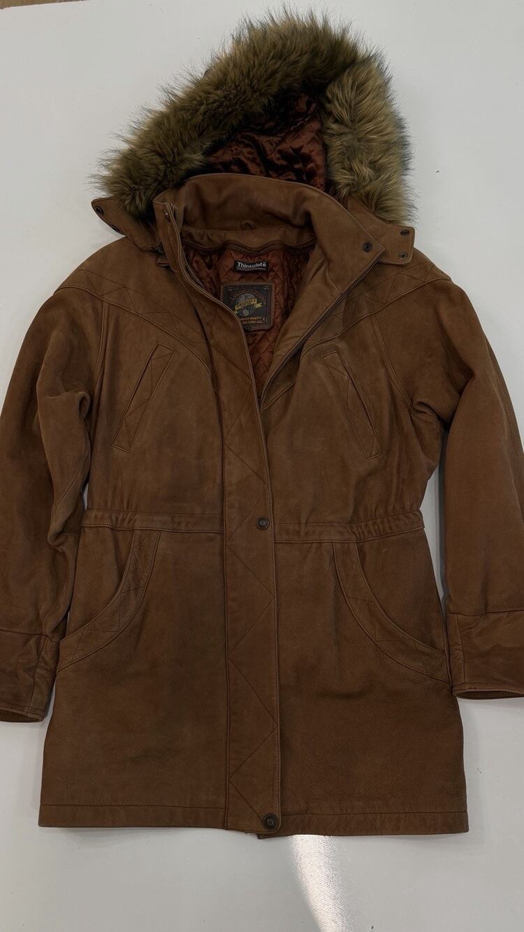 Adventure Bound Originals Women’s Brown Leather Jacket Size M